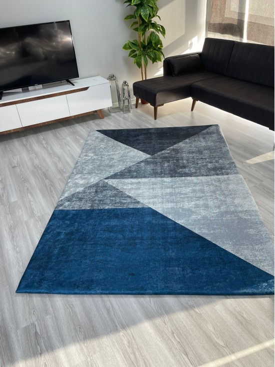 Aslı Lacivert  Halı Örtüsü