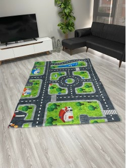 Trafik Yol Modeli Halı Örtüsü