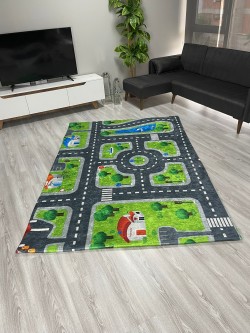 Trafik Yol Modeli Halı Örtüsü
