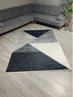 Aslı Gri Bambu Lüx Halı