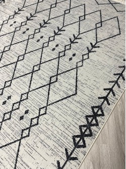 Baklava Gri Bambu Lüx Halı