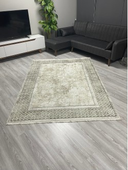 Buke Krem Bambu Lüx Halı