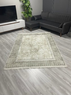 Buke Krem Bambu Lüx Halı