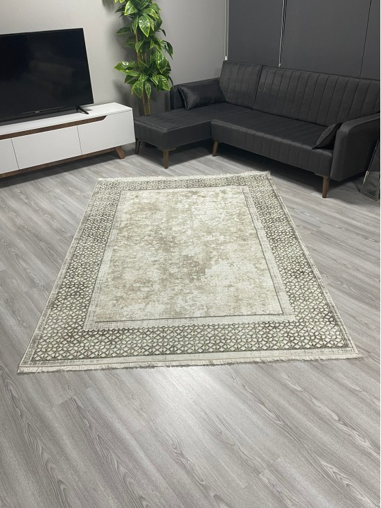 Buke Krem Bambu Lüx Halı