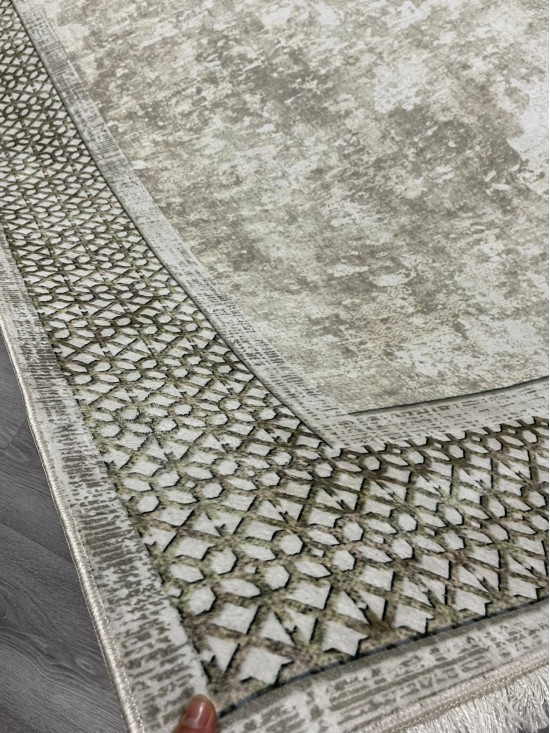 Buke Krem Bambu Lüx Halı