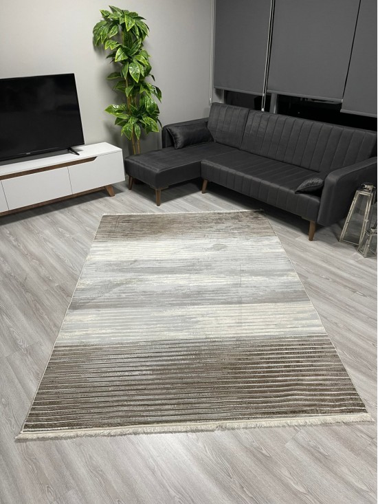 Çizgili Bambu Lüx Halı