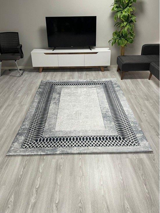 Dalga Gri Halı Örtüsü