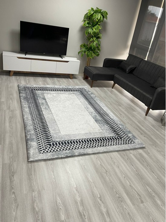 Dalga Gri Halı Örtüsü