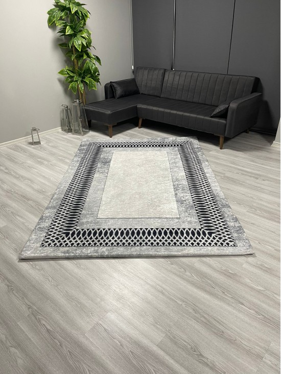 Dalga Gri Halı Örtüsü