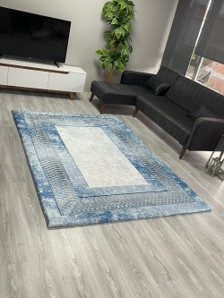 Dalga Mavi Halı Örtüsü
