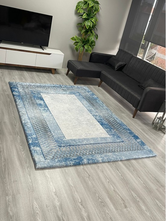Dalga Mavi Halı Örtüsü