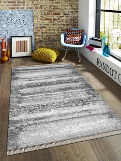 Fandot Koyu Gri Deri Taban Halı