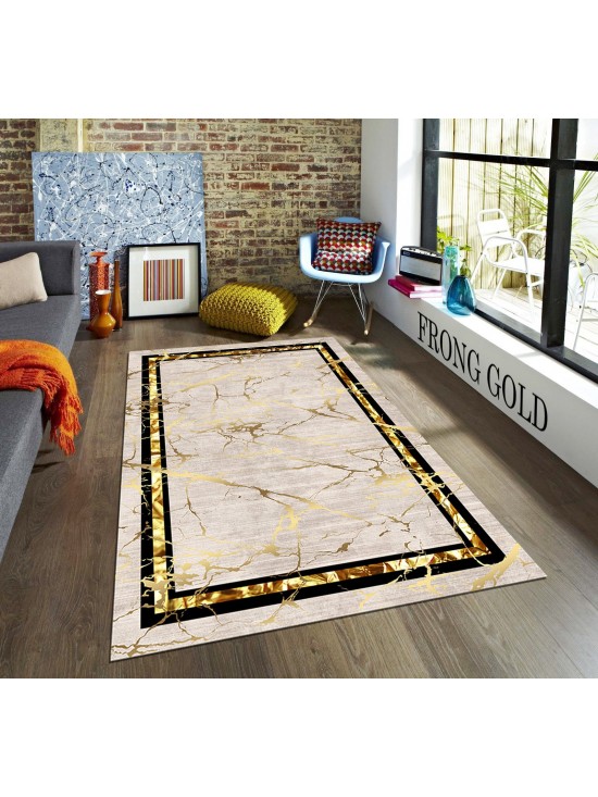 Frong Gold Deri Taban Halı