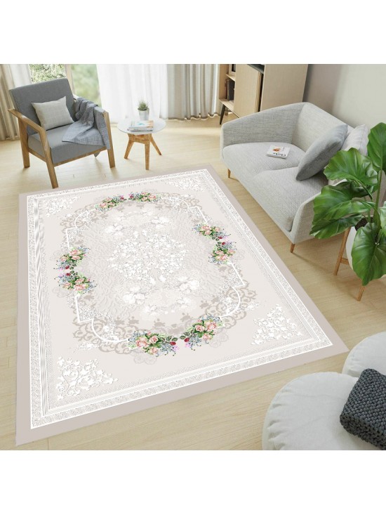 Lalezar Bej Halı Örtüsü