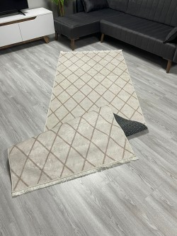 Petek Krem Bambu Lüx Halı