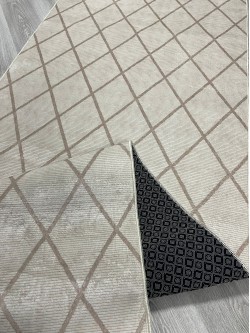 Petek Krem Bambu Lüx Halı