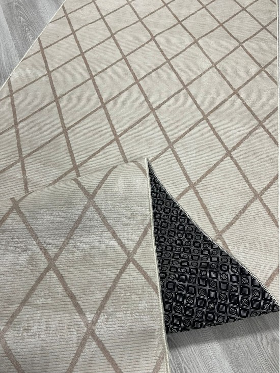 Petek Krem Bambu Lüx Halı