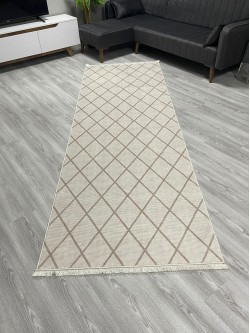 Petek Krem Bambu Lüx Halı