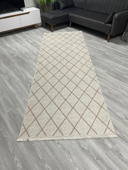 Petek Krem Bambu Lüx Halı