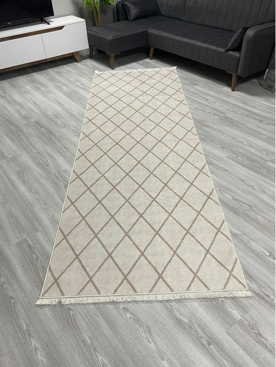 Petek Krem Bambu Lüx Halı