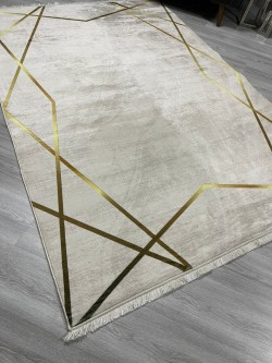 Platin Krem Bambu Lüx Halı