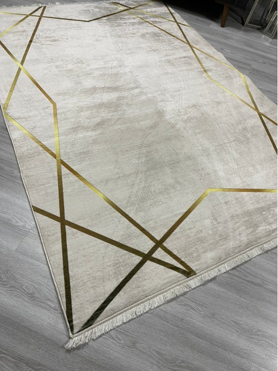 Platin Krem Bambu Lüx Halı