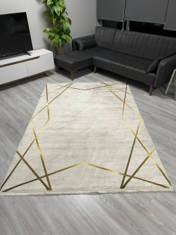 Platin Krem Bambu Lüx Halı