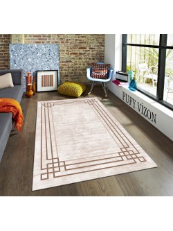 Pufy Vizon Deri Taban Halı