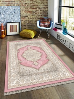 Reskal Pembe Deri Taban Halı