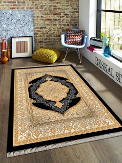 Reskal Siyah Deri Taban Halı