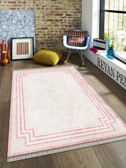 Reyan Pembe Deri Taban Halı