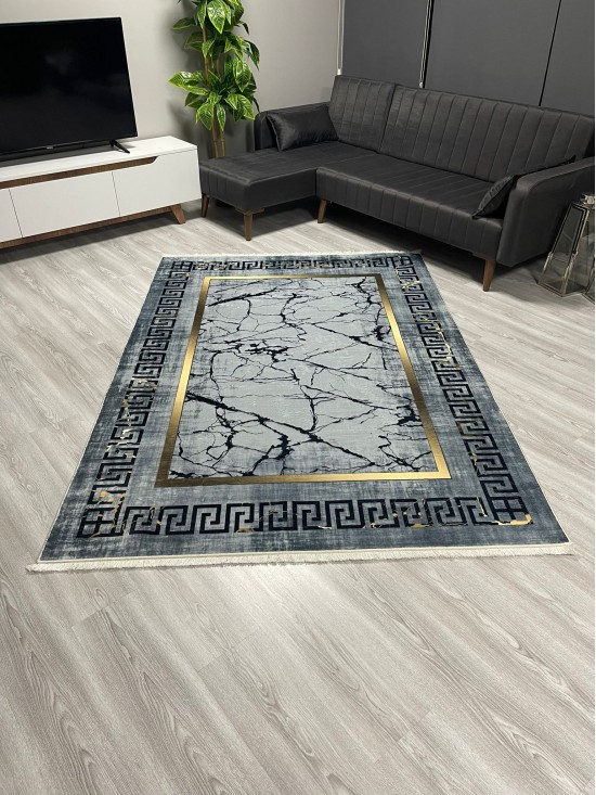 Viyana Gri Bambu Lüx Halı