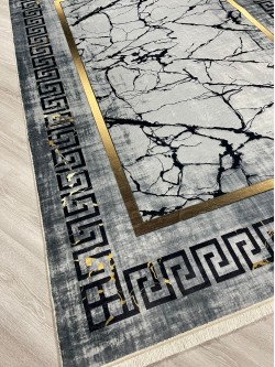 Viyana Gri Bambu Lüx Halı