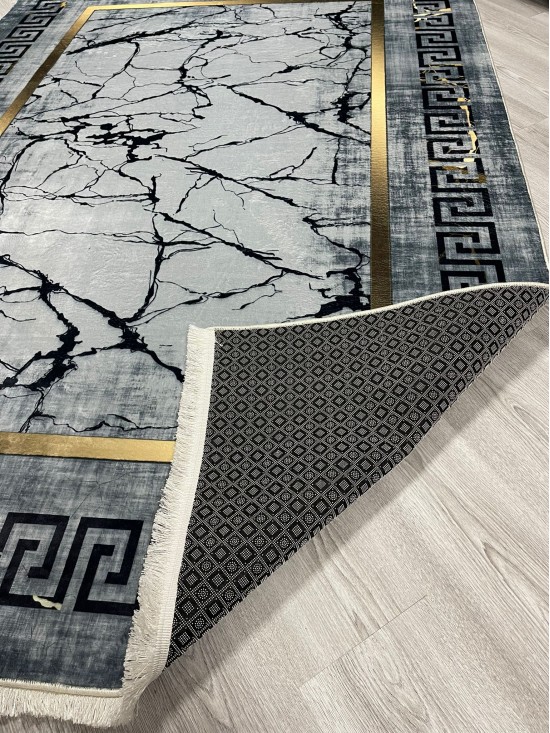 Viyana Gri Bambu Lüx Halı